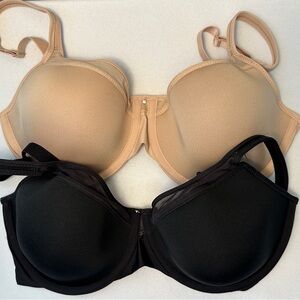 Women's Bali Black and Tan Underwire Bras
